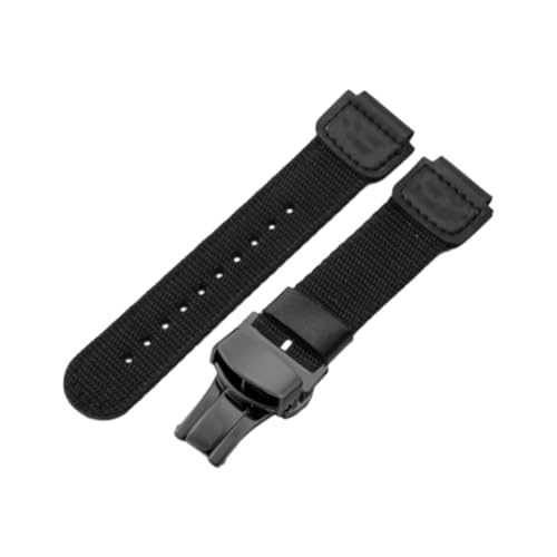 Hdhfjks 18 mm Nylon-Ersatzarmband, Uhrenzubehör, langlebig, atmungsaktiv, waschbar,Schwarz-Schwarz-B1,18 x 24 mm Hdhfjks 18 mm Nylon-Ersatzarmband, Uhrenzubehör, langlebig, atmungsaktiv, waschbar,Schwarz-Schwarz-B1,18 x 24 mm von Hdhfjks