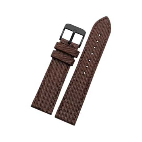 Hdhfjks 19/20/22/23/24 mm Ersatzarmband aus Nylon-Leder, wasserdicht, Canvas-Material, lässig und vielseitig,A-braun-schwarz,24 mm Hdhfjks 19/20/22/23/24 mm Ersatzarmband aus Nylon-Leder, wasserdicht, Canvas-Material, lässig und vielseitig,A-braun-schwarz,24 mm von Hdhfjks