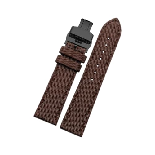 Hdhfjks 19/20/22/23/24 mm Ersatzarmband aus Nylon-Leder, wasserdicht, Canvas-Material, lässig und vielseitig,B-braun-schwarz,18 mm Hdhfjks 19/20/22/23/24 mm Ersatzarmband aus Nylon-Leder, wasserdicht, Canvas-Material, lässig und vielseitig,B-braun-schwarz,18 mm von Hdhfjks