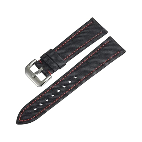 Hdhfjks 20/22/23 mm Uhrenarmband aus Nylon-Canvas, Lederdekoration, wasserdicht, für Männer geeignet, lässig und vielseitig,Schwarz2,23 mm Hdhfjks 20/22/23 mm Uhrenarmband aus Nylon-Canvas, Lederdekoration, wasserdicht, für Männer geeignet, lässig und vielseitig,Schwarz2,23 mm von Hdhfjks