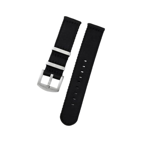 Hdhfjks 20/22 mm Uhrenarmband aus Canvas-Nylon, glatt und weich, Sport-Ersatzarmband, schnell abnehmbar,Schwarz,20 mm Hdhfjks 20/22 mm Uhrenarmband aus Canvas-Nylon, glatt und weich, Sport-Ersatzarmband, schnell abnehmbar,Schwarz,20 mm von Hdhfjks