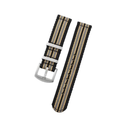 Hdhfjks 20/22 mm Uhrenarmband aus Canvas-Nylon, glatt und weich, Sport-Ersatzarmband, schnell abnehmbar,Schwarzgrau,22 mm Hdhfjks 20/22 mm Uhrenarmband aus Canvas-Nylon, glatt und weich, Sport-Ersatzarmband, schnell abnehmbar,Schwarzgrau,22 mm von Hdhfjks