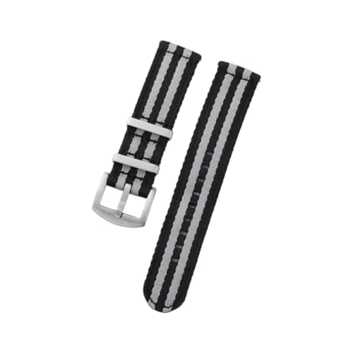 Hdhfjks 20/22 mm Uhrenarmband aus Canvas-Nylon, glatt und weich, Sport-Ersatzarmband, schnell abnehmbar,Schwarzgrau,22 mm Hdhfjks 20/22 mm Uhrenarmband aus Canvas-Nylon, glatt und weich, Sport-Ersatzarmband, schnell abnehmbar,Schwarzgrau,22 mm von Hdhfjks