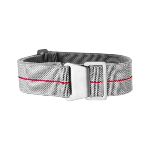Hdhfjks 20/22 mm elastisches Uhrenarmband aus Nylon, Uhrenzubehör, langlebig und atmungsaktiv, waschbar,Grau Rot,22 mm Hdhfjks 20/22 mm elastisches Uhrenarmband aus Nylon, Uhrenzubehör, langlebig und atmungsaktiv, waschbar,Grau Rot,22 mm von Hdhfjks