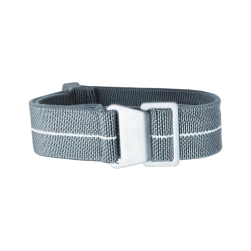 Hdhfjks 20/22 mm elastisches Uhrenarmband aus Nylon, Uhrenzubehör, langlebig und atmungsaktiv, waschbar,Grauweiß,20 mm Hdhfjks 20/22 mm elastisches Uhrenarmband aus Nylon, Uhrenzubehör, langlebig und atmungsaktiv, waschbar,Grauweiß,20 mm von Hdhfjks