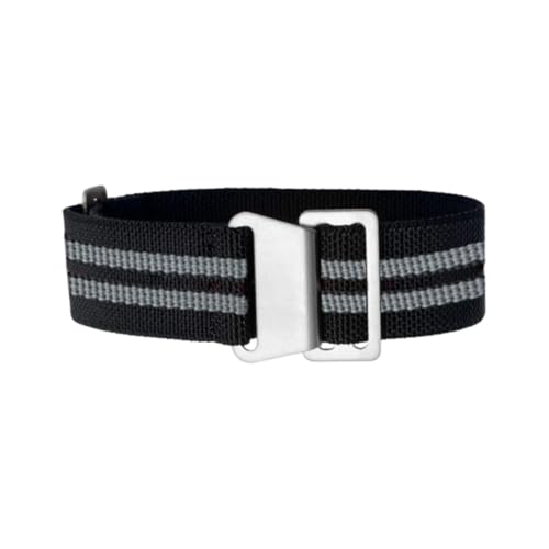 Hdhfjks 20/22 mm elastisches Uhrenarmband aus Nylon, Uhrenzubehör, langlebig und atmungsaktiv, waschbar,Schwarz Grau,20 mm Hdhfjks 20/22 mm elastisches Uhrenarmband aus Nylon, Uhrenzubehör, langlebig und atmungsaktiv, waschbar,Schwarz Grau,20 mm von Hdhfjks