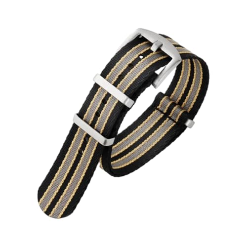 Hdhfjks 20/22 mm weiches Nylon-Uhrenarmband, Sport-Ersatzarmband, langlebig, atmungsaktiv, waschbar,Schwarz Gelb Grau,22 mm Hdhfjks 20/22 mm weiches Nylon-Uhrenarmband, Sport-Ersatzarmband, langlebig, atmungsaktiv, waschbar,Schwarz Gelb Grau,22 mm von Hdhfjks