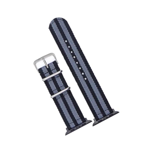 Hdhfjks 38/40/42/44 mm Nylon-Ersatzarmband, geeignet für Smartwatches, verstellbar, lässig und vielseitig,Farbe3,49 mm von Hdhfjks