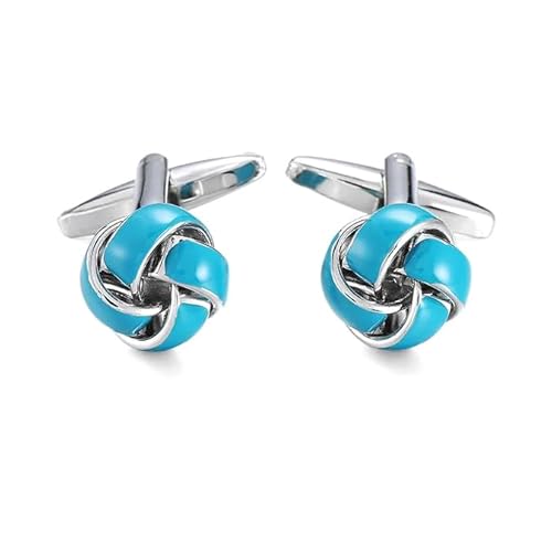 Klassische Manschettenknöpfe, gedrehte Manschettenknöpfe, Knotenknöpfe für Männer, geeignet als Jubiläums- und Geburtstagsgeschenk, Schmuckgeschenk,Blau verzinkt,4 Stück Klassische Manschettenknöpfe, gedrehte Manschettenknöpfe, Knotenknöpfe für Männer, geeignet als Jubiläums- und Geburtstagsgeschenk, Schmuckgeschenk,Blau verzinkt,4 Stück von Hdhfjks