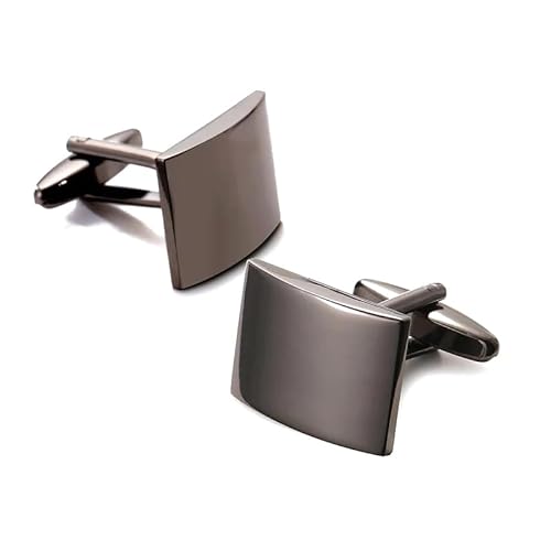 Manschettenknöpfe für Herrenhemden, quadratische, karierte Manschettenknöpfe aus Metall, Anzugzubehör, Jubiläumsgeschenke, Schmuckgeschenke,Farbe16,4 Stück von Hdhfjks
