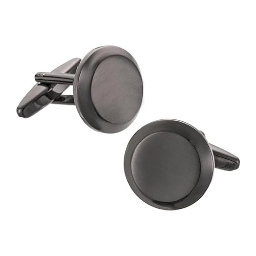 Manschettenknöpfe für Herrenhemden, runde, quadratische Manschettenknöpfe aus Metall, Anzugzubehör, geeignet für Hochzeiten, Jubiläen und Geburtstagsgeschenke,Farbe11,4 Stück von Hdhfjks