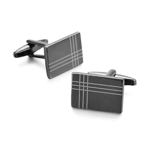 Manschettenknöpfe für Herrenhemden, runde, quadratische Manschettenknöpfe aus Metall, Anzugzubehör, geeignet für Hochzeiten, Jubiläen und Geburtstagsgeschenke,Farbe14,4 Stück von Hdhfjks