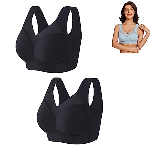 Wmbra Posture Correcting Bra, Posture Correcting Bra, Zenchic Bra Fashion Deep Cup Bra Summer Push-Up Wireless Bra (2E, 3XL) von Hdnaihpp