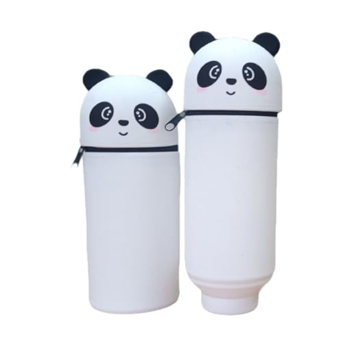 HeFZiYMOZaDP 2 pcs Kawaii Federmäppchen,mäppchen,Stand Up Federmäppchen,2-in-1 Weiche Silikontasche Niedliches Federmäppchen Tier Stifthalter Cartoon Bleistifthalter,Einziehbare,Mädchen Junge von HeFZiYMOZaDP
