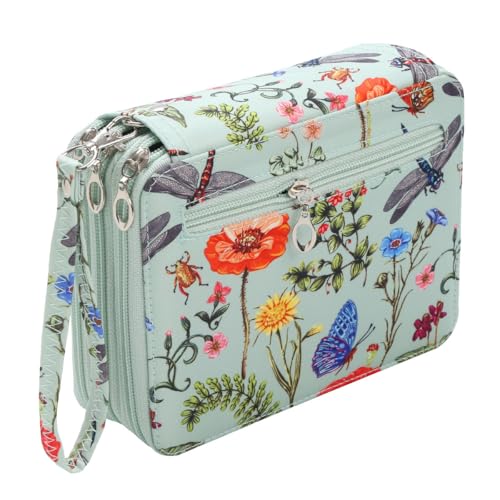 HeFZiYMOZaDP 78 Löcher etui Schule,federtasche,federmäppchen groß,mäppchen 3 fächer,Bietet Platz für Bleistifte, Radiergummis, Lineale, Handys und andere Schreibwaren von HeFZiYMOZaDP