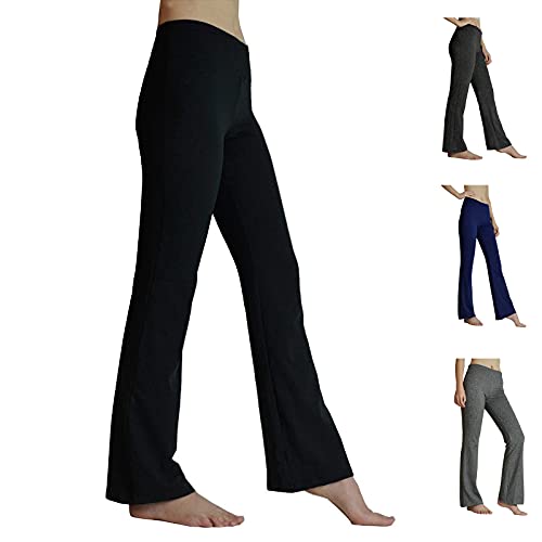 HeTaiDa Damen Jogginghose, schnell trocknende Sporthose mit versteckten Taschen, mittlhohe Taille stilvolle freizeitliche Yogahose für Fitness, Outdoor-Sport und als Alltagskleidung (Black, L) von HeTaiDa