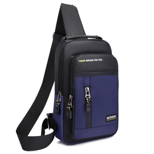 HeYuMeio Geeignet für Frauen und Männer Wandern und Radfahren - eine Umhängetasche mit Kopfhörerbuchse und lässige Tasche,Blau von HeYuMeio