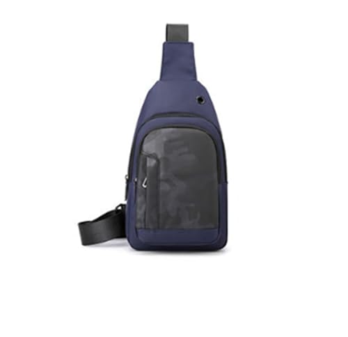 HeYuMeio Geeignet für Frauen und Männer Wandern und Radfahren - eine Umhängetasche mit Kopfhörerbuchse und lässige Tasche,Blau von HeYuMeio