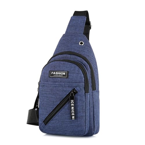 HeYuMeio Geeignet für Frauen und Männer Wandern und Radfahren - eine Umhängetasche mit Kopfhörerbuchse und lässige Tasche,Blau von HeYuMeio