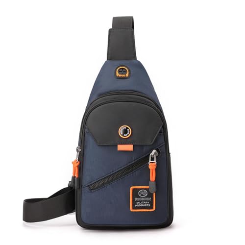 HeYuMeio Geeignet für Frauen und Männer Wandern und Radfahren - eine Umhängetasche mit Kopfhörerbuchse und lässige Tasche,Blau von HeYuMeio