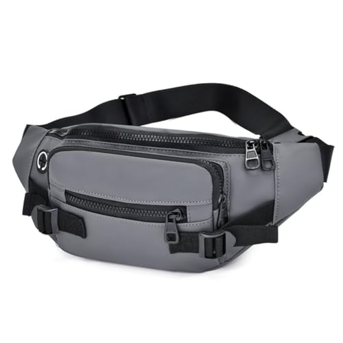 HeYuMeio Geeignet für Frauen und Männer Wandern und Radfahren - eine Umhängetasche mit Kopfhörerbuchse und lässige Tasche,Grau von HeYuMeio