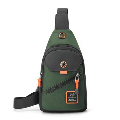 HeYuMeio Geeignet für Frauen und Männer Wandern und Radfahren - eine Umhängetasche mit Kopfhörerbuchse und lässige Tasche,Grün von HeYuMeio