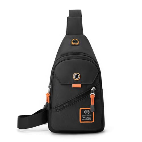 HeYuMeio Geeignet für Frauen und Männer Wandern und Radfahren - eine Umhängetasche mit Kopfhörerbuchse und lässige Tasche,Schwarz von HeYuMeio