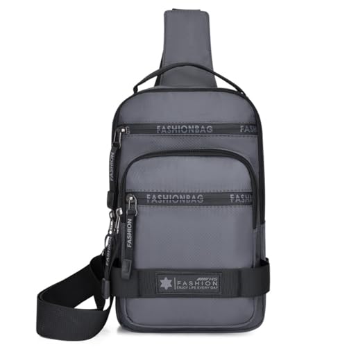 HeYuMeio Multi Zweck Rucksack, geeignet für Männer und Frauen Wandern und Radfahren - Schultertasche mit Kopfhörer Jack und Freizeit Bag,Grau von HeYuMeio