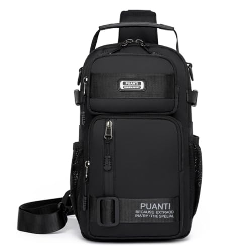 HeYuMeio Multi Zweck Rucksack, geeignet für Männer und Frauen Wandern und Radfahren - Schultertasche mit Kopfhörer Jack und Freizeit Bag,Schwarz von HeYuMeio