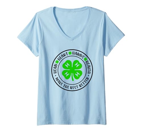 Damen Gesundheit für Kopf, Herz, Hände, 4 Stunden, um das Beste Besser zu Machen T-Shirt mit V-Ausschnitt Damen Gesundheit für Kopf, Herz, Hände, 4 Stunden, um das Beste Besser zu Machen T-Shirt mit V-Ausschnitt von Head Heart Hands Health