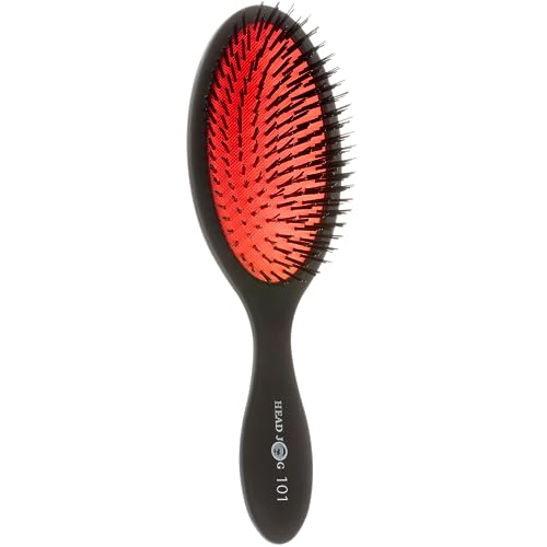 Head Jog 101 Bristle Paddle Brush. Rote und schwarze Nylon-Kissenbürste zum Föhnen und Glätten. Ideal für langes, dickes, welliges Haar und Extensions. Haarbürste Herren & Haarbürste Damen. Head Jog 101 Bristle Paddle Brush. Rote und schwarze Nylon-Kissenbürste zum Föhnen und Glätten. Ideal für langes, dickes, welliges Haar und Extensions. Haarbürste Herren & Haarbürste Damen. von Head Jog