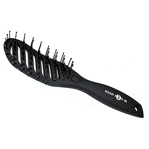 Head Jog 45 Black Vent Brush. Great Styling & Blow Drying Hairbrush. Professional Styling Hair Brush for Men & Women. Detangling Hair Brush for Short, Long Or Thick Hair. Add Extra Volume. Head Jog 45 Black Vent Brush. Great Styling & Blow Drying Hairbrush. Professional Styling Hair Brush for Men & Women. Detangling Hair Brush for Short, Long Or Thick Hair. Add Extra Volume. von Head Jog