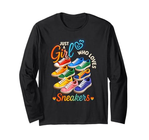 Buntes Head-Streetstyle-Just Girl, das Sneakers liebt Langarmshirt Buntes Head-Streetstyle-Just Girl, das Sneakers liebt Langarmshirt von Head Street Style Just Girl Who Loves Sneakers