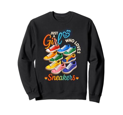 Buntes Head-Streetstyle-Just Girl, das Sneakers liebt Sweatshirt von Head Street Style Just Girl Who Loves Sneakers