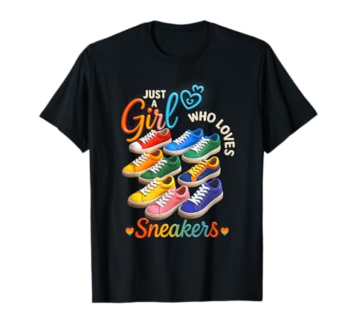 Buntes Head-Streetstyle-Just Girl, das Sneakers liebt T-Shirt Buntes Head-Streetstyle-Just Girl, das Sneakers liebt T-Shirt von Head Street Style Just Girl Who Loves Sneakers