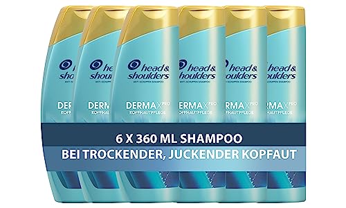 Head & Shoulders DERMAXPRO Hydra Pflege, Anti-Schuppen Shampoo Männer und Damen (6x 360 ml), mit Kokosmilch, aktiver Aloe & Vitamin E, gegen juckende und trockene Kopfhaut von Head & Shoulders