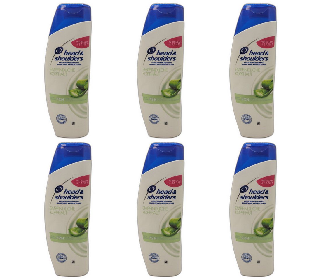 Head & Shoulders Haarshampoo 6 x Head & Shoulders empfindliche Kopfhaut 300ml Flasche von Head & Shoulders