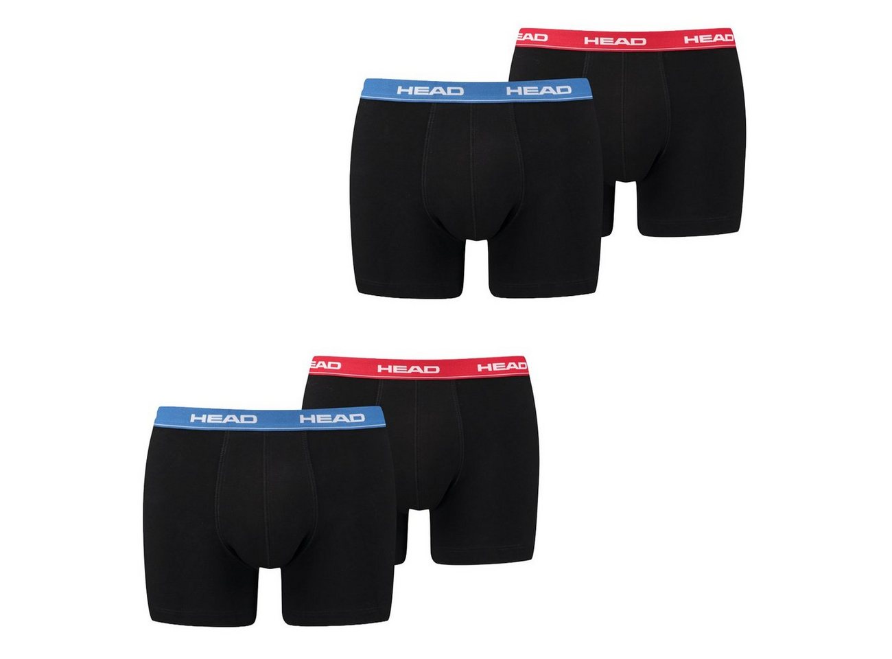 Head Boxershorts BASIC BOXER 4er Pack (4-St) mit Logo Webbund von Head