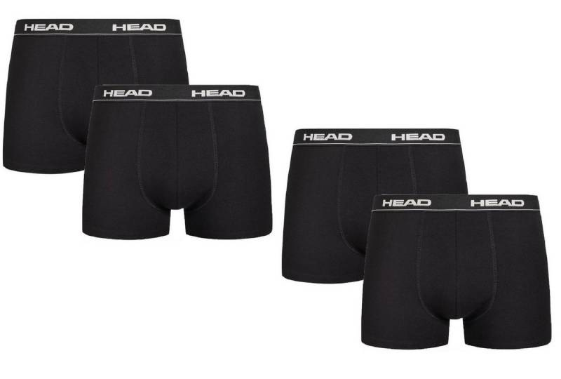 Head Boxershorts Basic Boxer Hüft-Shorts Unterhose Outdoorsport schwarz Gr. M (Set, 2er Pack) mit Logo auf dem Elastikbund von Head
