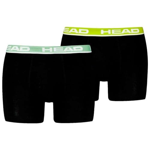 Head Herren Boxer Unterwäsche, Schwarz, XL (2er Pack) von HEAD