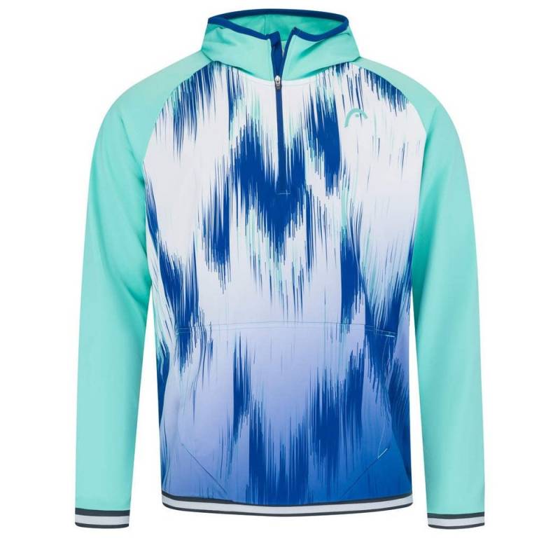 Head Kapuzenpullover Hoodie mit Kapuze Topspin (100% Polyester) türkis/blau Herren von Head