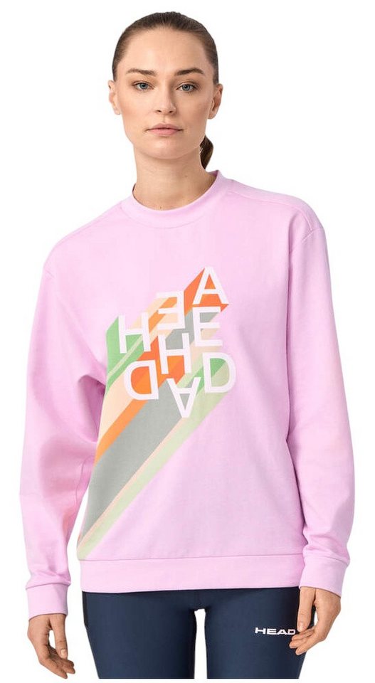 Head Langarmshirt Pullover Rally Crewneck (Mischgewebe) rosa/bunt Damen von Head