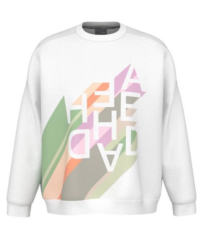 Head Langarmshirt Pullover Rally Crewneck (Mischgewebe) weiss/bunt Damen von Head