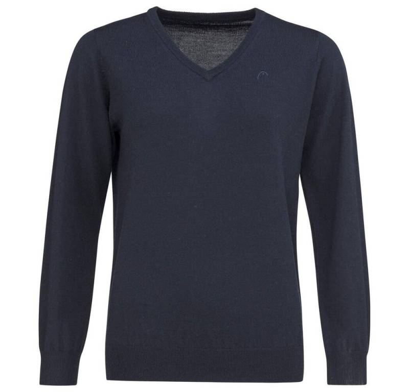 Head Langarmshirt Pullover V-Neck (Merinowolle) navyblau Damen von Head