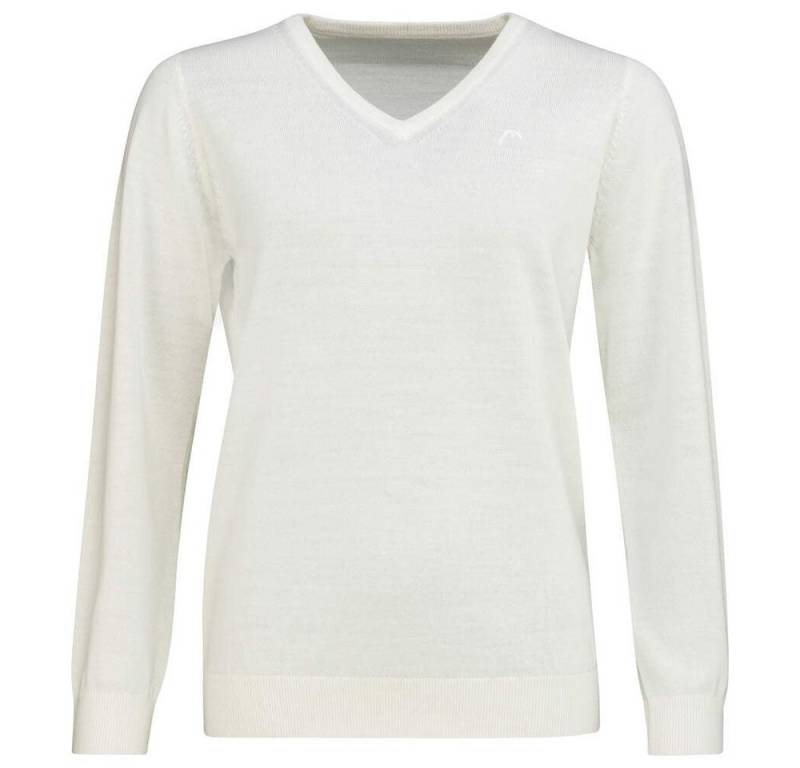 Head Langarmshirt Pullover V-Neck (Merinowolle) weiss Damen von Head