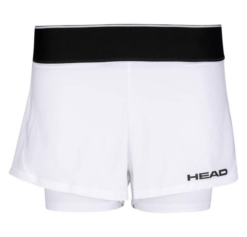 Head Shorts Tennishose mit Innenhose Robin weiss/schwarz Damen von Head
