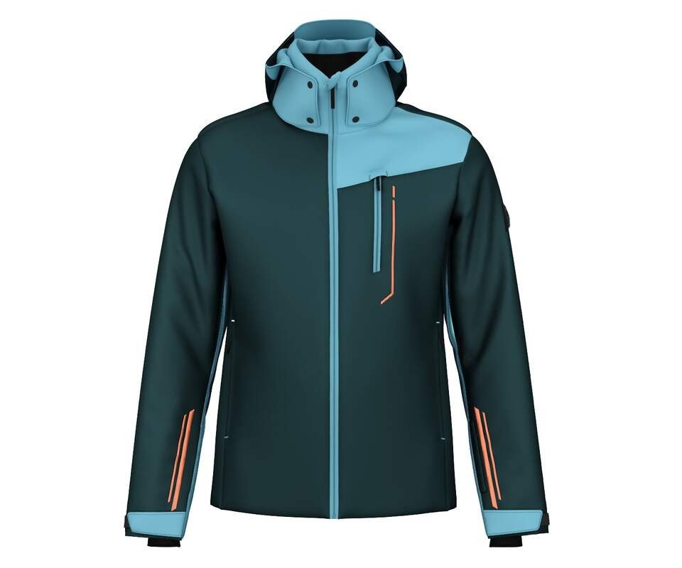 Head Skijacke SUPERSHAPE Jacket Men DARK TEAL/SKY BLUE von Head