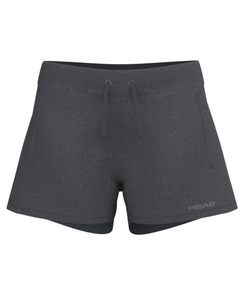 Head Sporthose Tennishose Club Original (elastischer Bund) kurz grau Damen von Head