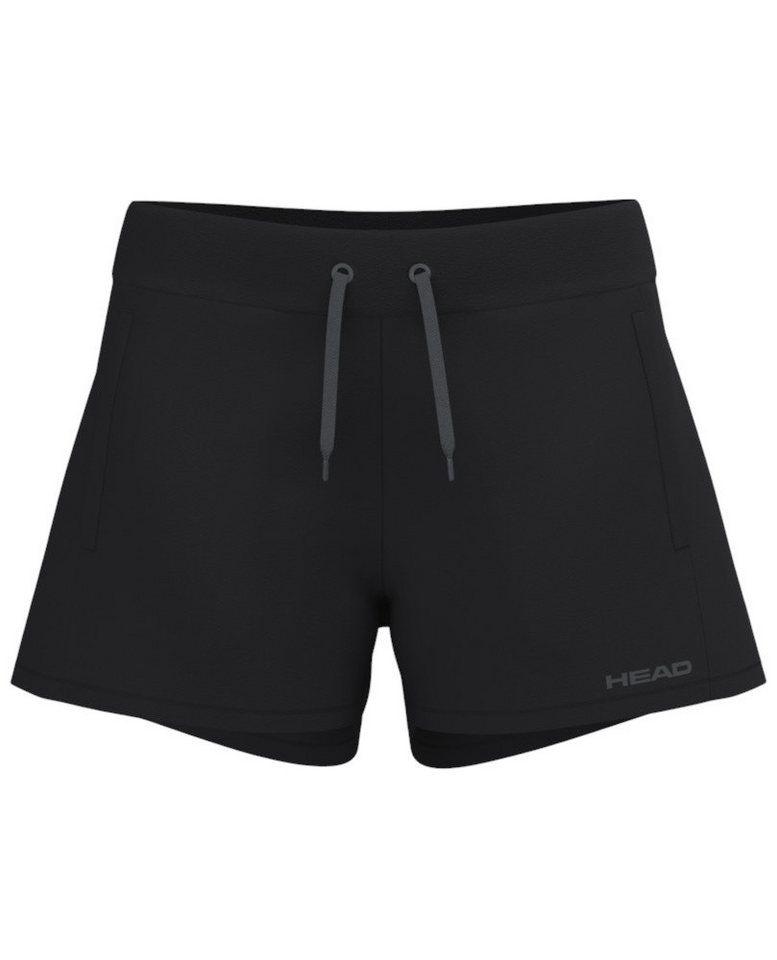 Head Sporthose Tennishose Club Original (elastischer Bund) kurz schwarz Damen von Head
