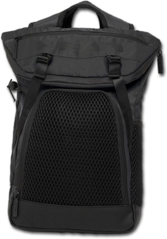 Head Sportrucksack Head Sport-Rucksack Freizeit 24x44x14 (Sportrucksack, Sportrucksack), Damen, Herren Sportrucksack Nylon, Mesh, schwarz, Größe ca. 44cm von Head